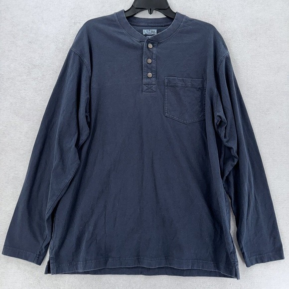 Duluth Trading Co Other - Duluth Trading Company Blue Long Sleeve Cotton Henley Shirt Mens Medium‎
